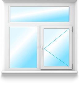 Формы окон: Двухстворчатые с фрамугой